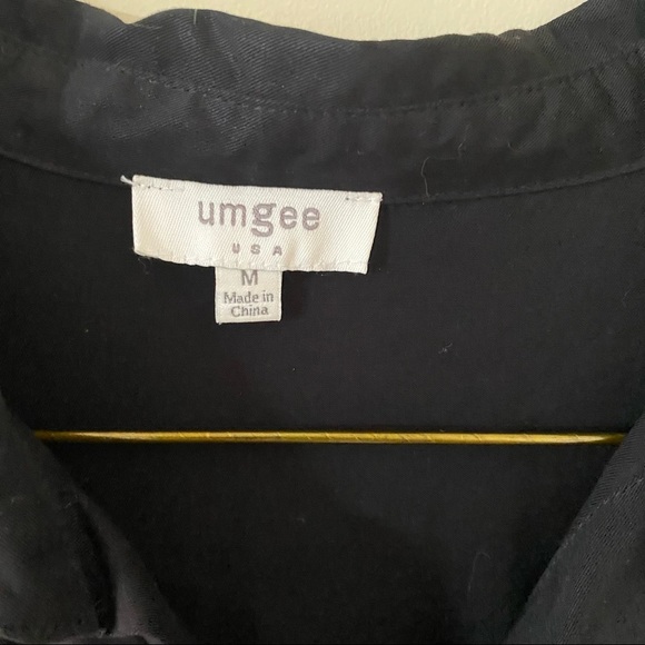 Umgee Black Button Pocket Romper - Picture 3 of 7